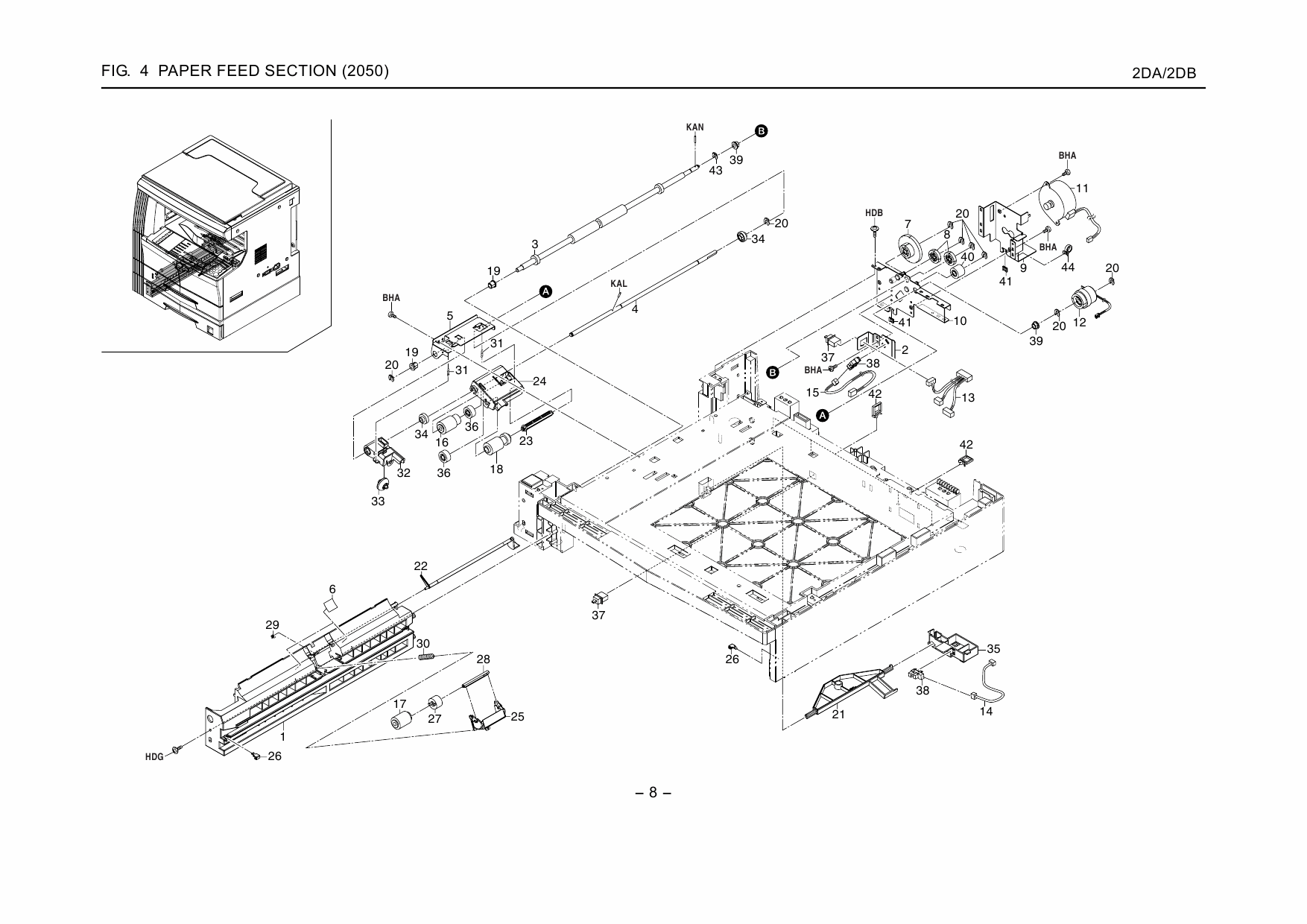 KYOCERA Copier KM-1650 2050 Parts and Service Manual-6